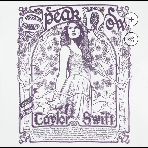 Speak Now Taylor’s Version White Crewneck - Picture 2 of 3